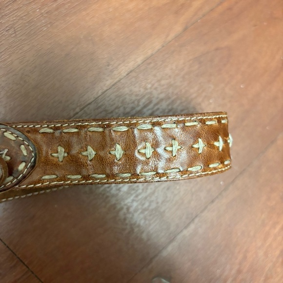 DKNY Vintage Genuine Leather Boho Belt - Picture 4 of 8
